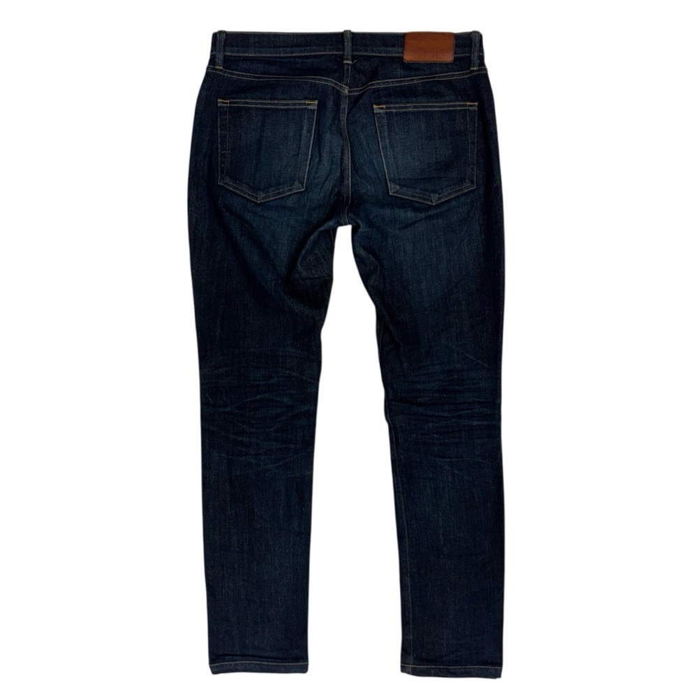 Buck Mason Jeans Mens 33x31 Blue Selvedge Denim Slim Dark Wash Faded USA Made - Picture 3 of 14